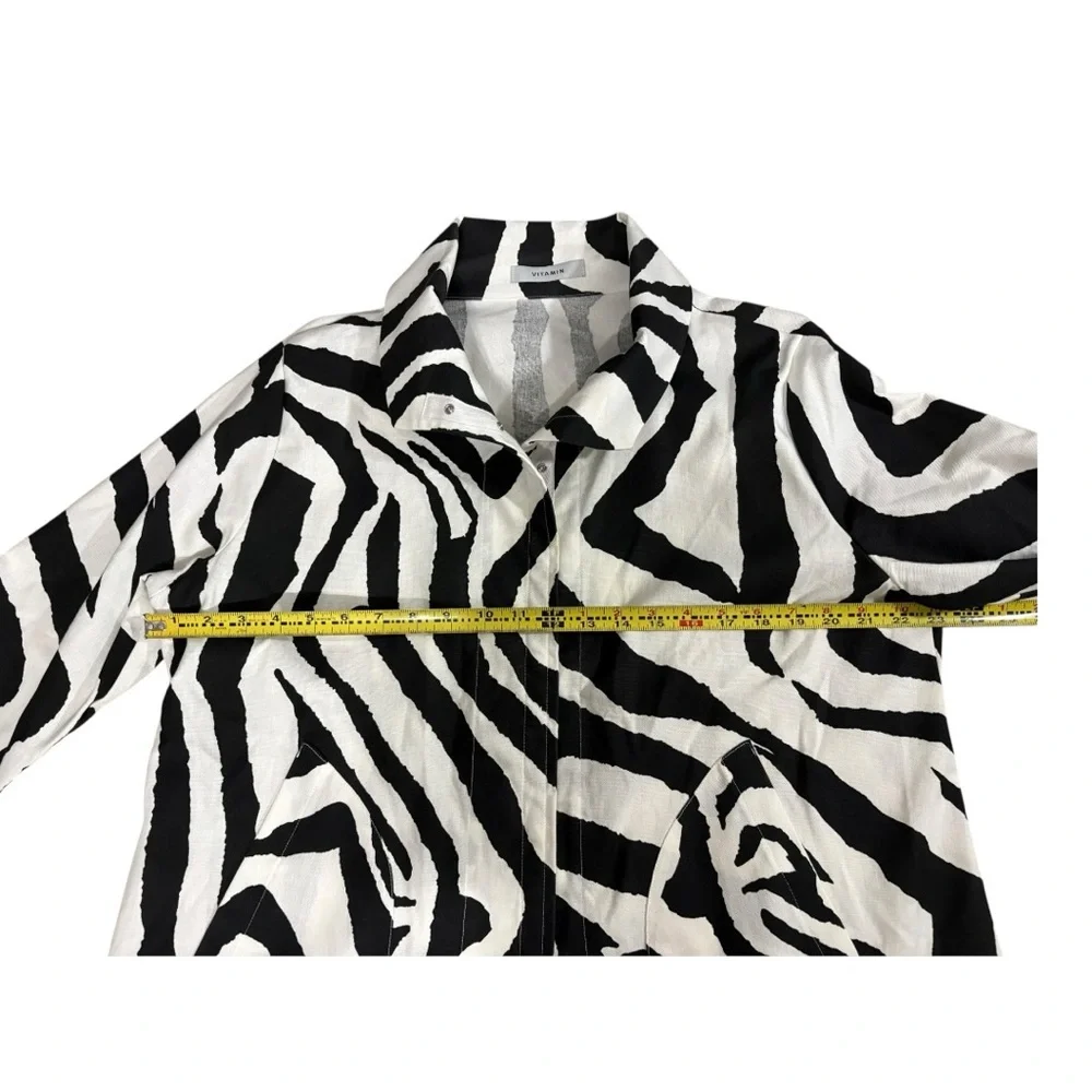 Vitamin Zebra Print Cotton Jacket